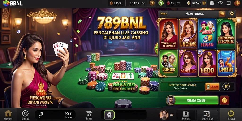 Tampilan gameplay Live Casino yang mendebarkan di 789BNL.