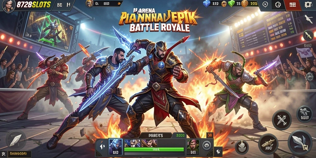 Tampilan gameplay seru di arena pertarungan 8728SLOTS