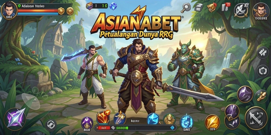 Screenshot utama ASIANABET menampilkan aksi petualangan RPG yang menegangkan.