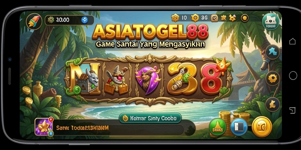 Tangkapan layar utama ASIATOGEL88 menampilkan momen seru dalam gameplay santai.