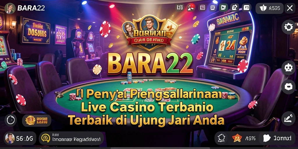 Tampilan gameplay langsung BARA22 yang seru dan interaktif.
