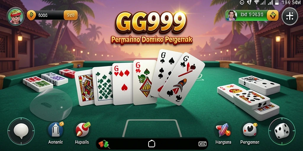 Screenshot GG999 menampilkan gameplay menarik dan seru dari permainan Domino.