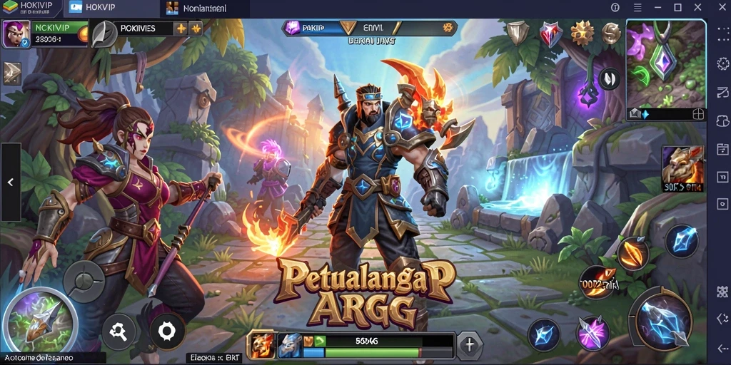 Screenshot tampilan gameplay HOKIVIP dengan aksi seru dan karakter kustom.