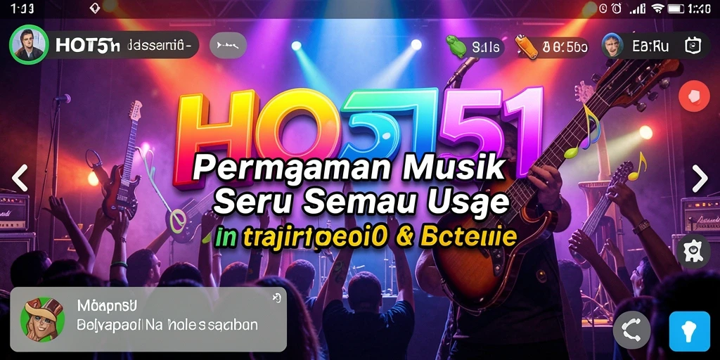 Tampilan gameplay HOT51 yang seru dengan berbagai pilihan lagu.