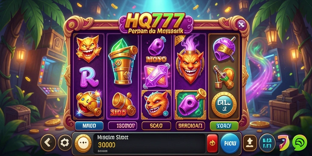 Screenshot utama HQ777 menampilkan gameplay seru dengan grafis yang memukau.