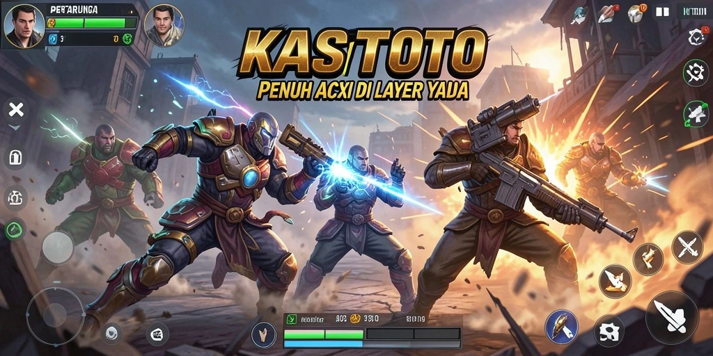 Tampilan aksi mendebarkan dari KASTOTO saat bertarung di arena.