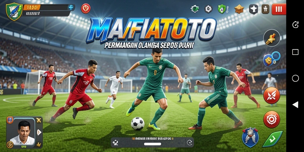 Tampilan dinamis gameplay MAFIATOTO yang penuh aksi olahraga.