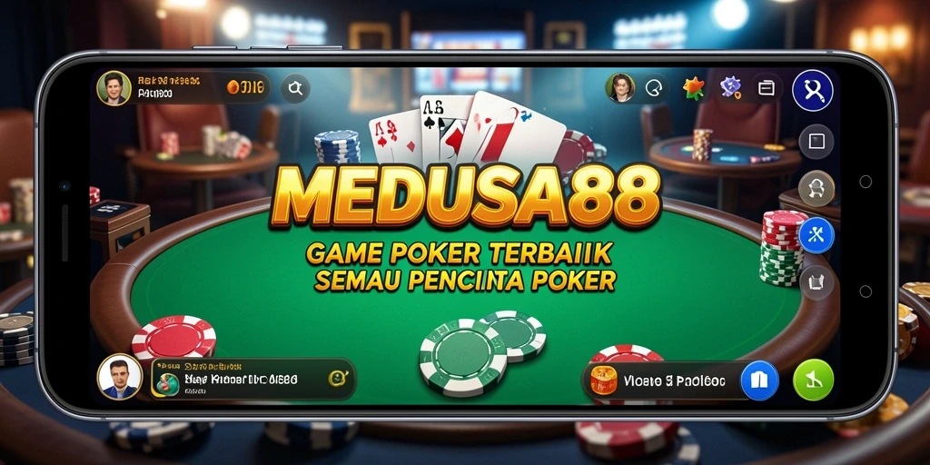 Tampilan gameplay memukau dari MEDUSA88 dalam aksi poker.