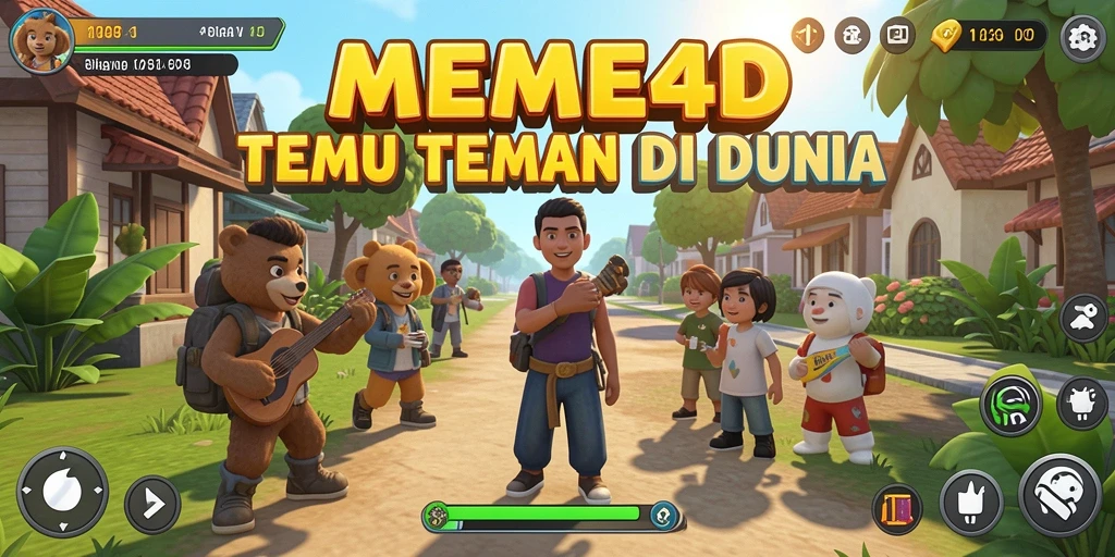Screenshot dari gameplay seru dalam <strong>MEME4D</strong>, menampilkan aksi tembak-menembak yang mendebarkan.