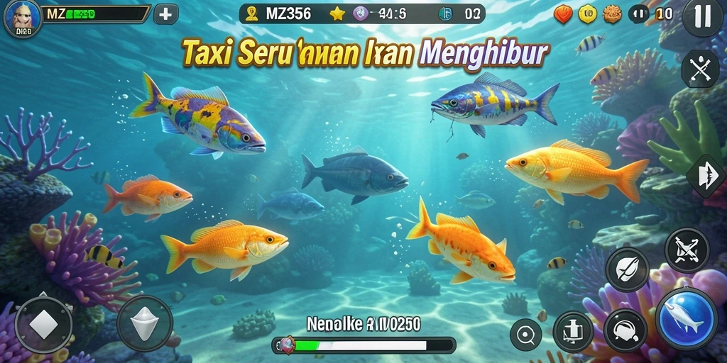 Gameplay seru menembak ikan di lautan.