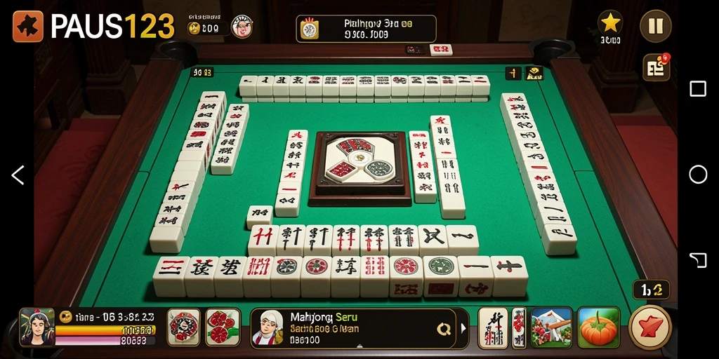 Tampilan seru gameplay Mahjong di PAUS123.