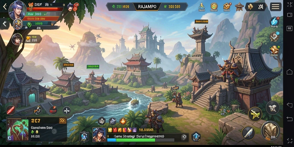 Tampilan gameplay RAJAMPO yang menarik dan strategis.