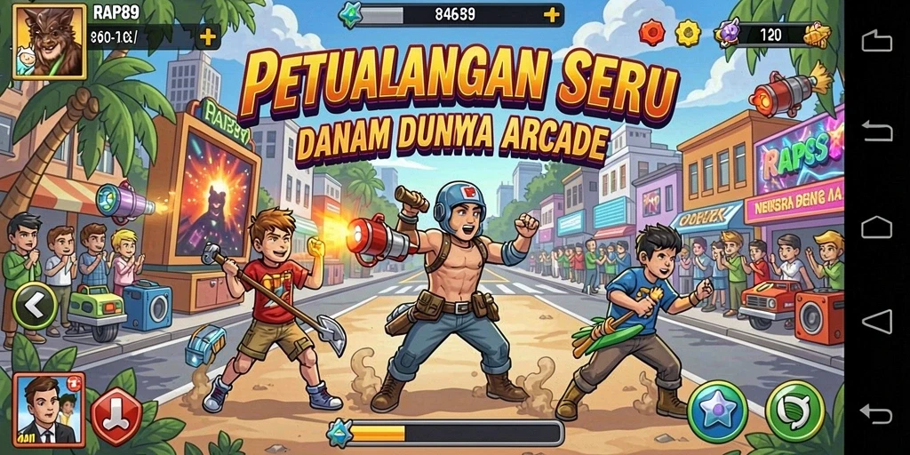 Tampilan gameplay seru dalam RAP89 dengan berbagai tantangan menarik.