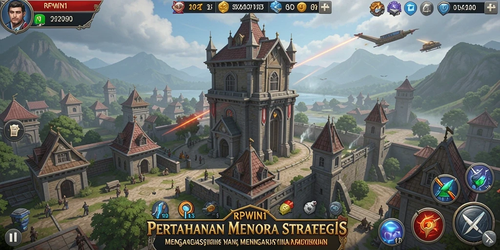 Tampilan gameplay dari menara yang berjuang melawan gelombang musuh dengan strategi cerdas.