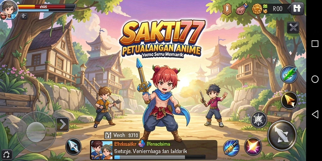 Tampilan permainan SAKTI77 yang penuh warna dan aksi seru.