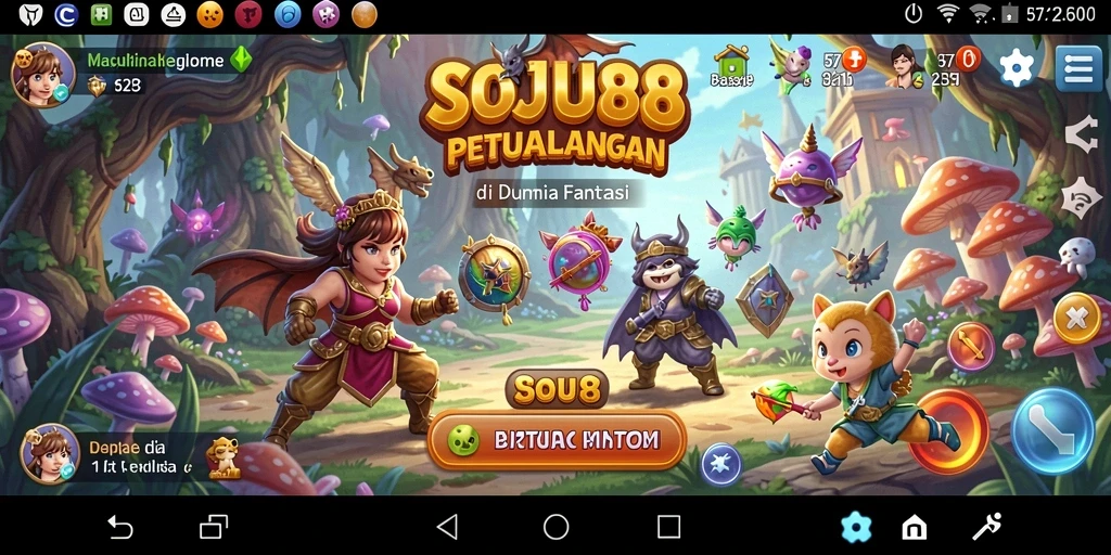 Tampilan menarik dari gameplay petualangan di SOJU88