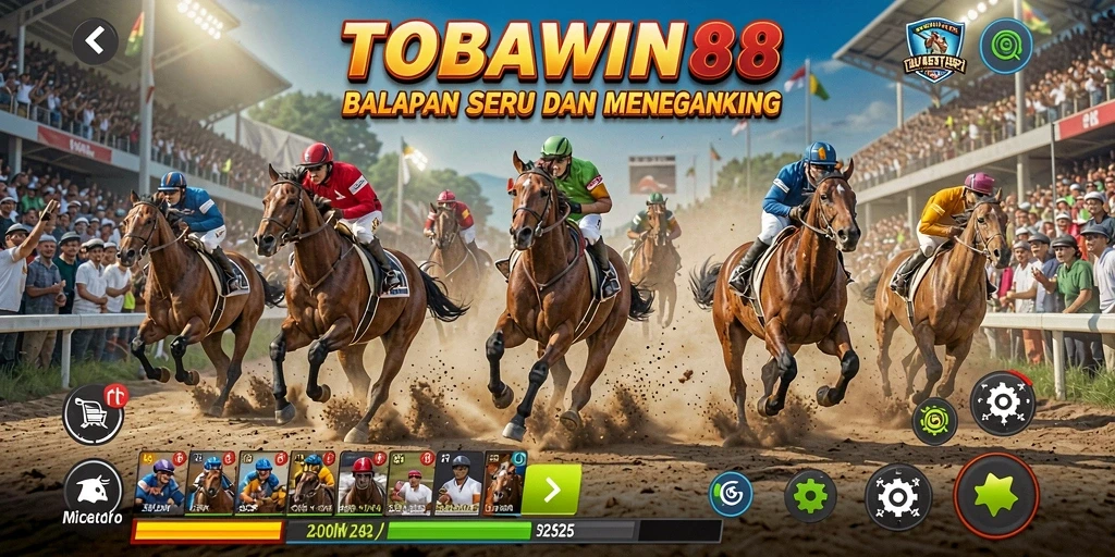 Tampilkan aksi balap seru dan mobil-mobil cepat dalam TOBAWIN88.
