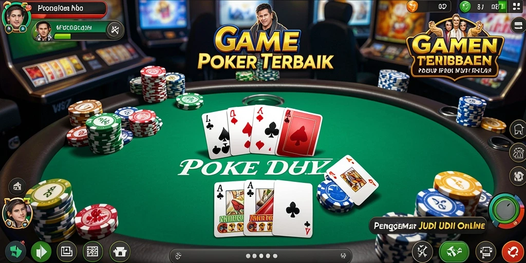 Tampilan permainan Poker yang menarik dan mendebarkan di V87.